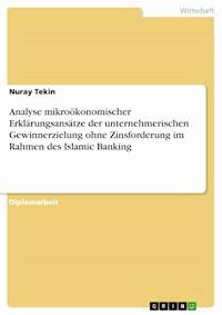 Analyse mikroökonomischer Erklärungsansätze der unternehmerischen Gewinnerzielung ohne Zinsforderung im Rahmen des Islamic Banking - Nuray Tekin - E-Book