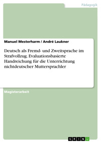 Deutsch als Fremd- und Zweitsprache im Strafvollzug. Evaluationsbasierte Handreichung für die Unterrichtung nichtdeutscher Muttersprachler - Manuel Mesterharm - E-Book