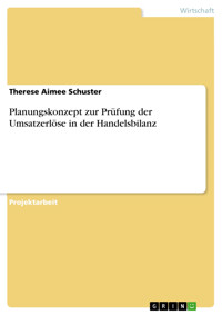 Planungskonzept zur Prüfung der Umsatzerlöse in der Handelsbilanz - Therese Aimee Schuster - E-Book