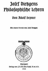 Josef Dietzgens philosophische Lehren - Hepner, Adolf - kostenlos E-Book