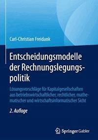 Entscheidungsmodelle der Rechnungslegungspolitik - Carl-Christian Freidank - E-Book