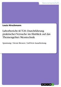 Laborbericht AUT20. Durchführung praktischer Versuche im Hinblick auf das Themengebiet Messtechnik - Louis Hirschmann - E-Book