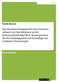 Das Beanspruchungsprofil eines Torwarts anhand von Spielaktionen in der Junioren-Bundesliga West. Konsequenzen für die Trainingspraxis auf Grundlage des Leitfadens Torwartspiel - Patrik Brencic - E-Book