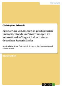 Besteuerung von Anteilen an geschlossenen Immobilienfonds im Privatvermögen im internationalen Vergleich durch einen deutschen Steuerinländer - Christopher Schmidt - E-Book