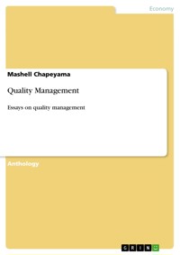 Quality Management - Mashell Chapeyama - E-Book