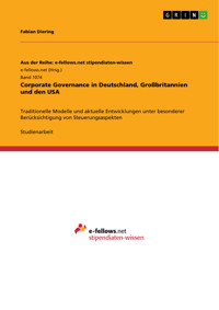 Corporate Governance in Deutschland, Großbritannien und den USA - Fabian Diering - E-Book
