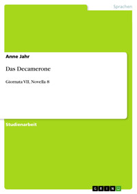 Das Decamerone - Anne Jahr - E-Book