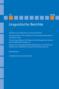 Linguistische Berichte Heft 274 -  - E-Book