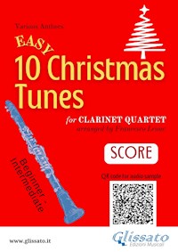 Clarinet Quartet score "10 Easy Christmas Tunes" - Traditional Christmas Carols - E-Book