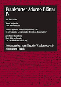 Frankfurter Adorno Blätter IV -  - E-Book
