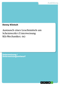 Austausch eines Leuchtmittels am Scheinwerfer (Unterweisung Kfz-Mechaniker, -in) - Denny Klietsch - E-Book