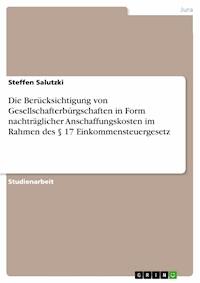 Die Berücksichtigung von Gesellschafterbürgschaften in Form nachträglicher Anschaffungskosten im Rahmen des § 17 Einkommensteuergesetz - Steffen Salutzki - E-Book