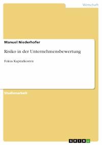 Risiko in der Unternehmensbewertung - Manuel  Niederhofer - E-Book