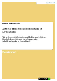 Aktuelle Haushaltskonsolidierung in Deutschland - Gerrit Achenbach - E-Book