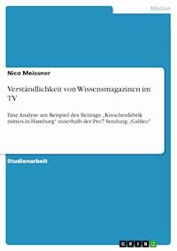 Verständlichkeit von Wissensmagazinen im TV - Nico Meissner - E-Book