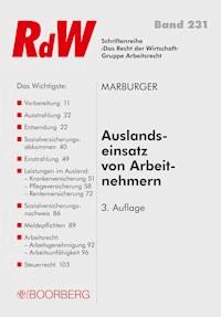 Auslandseinsatz von Arbeitnehmern - Horst Marburger - E-Book