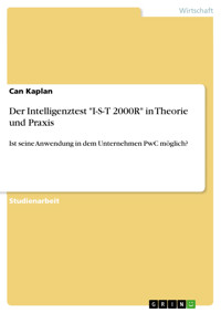Der Intelligenztest "I-S-T 2000R" in Theorie und Praxis - Can Kaplan - E-Book