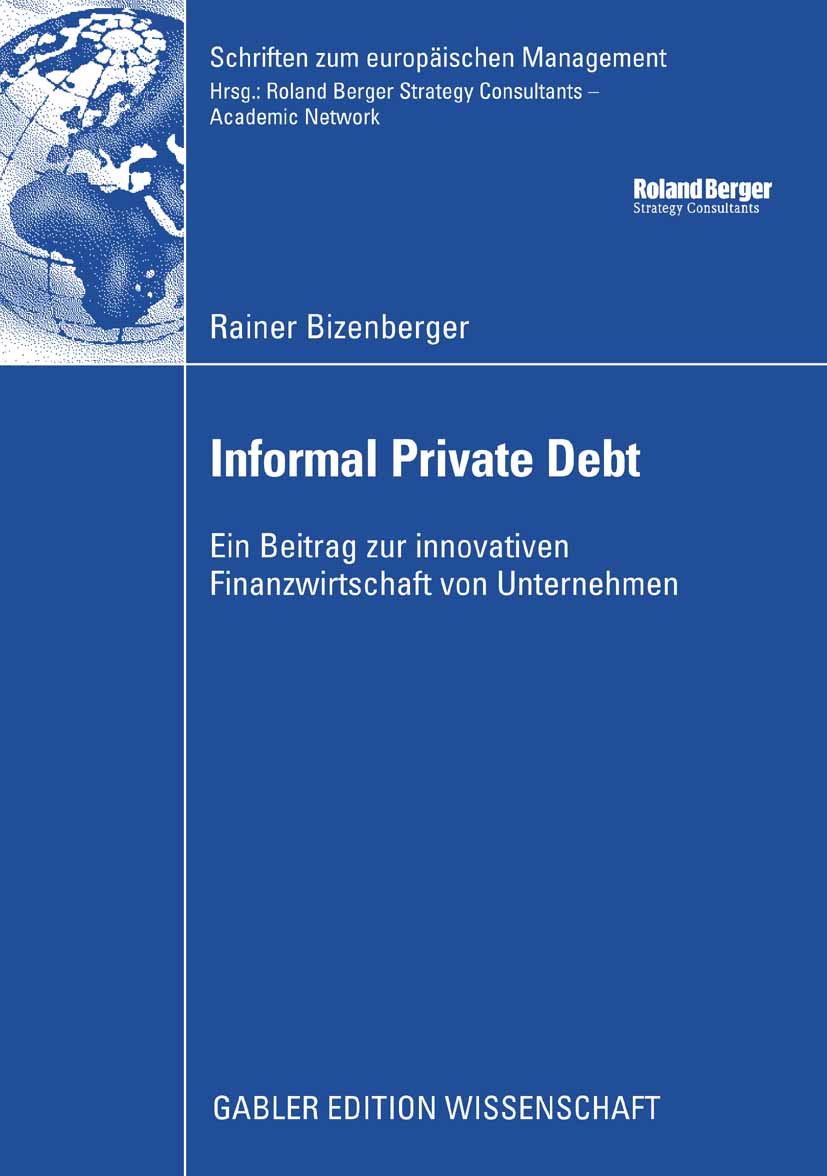 Informal Private Debt - Rainer Bizenberger - E-Book