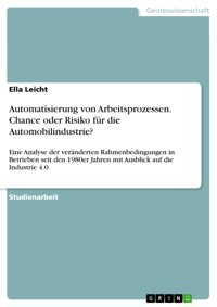Automatisierung von Arbeitsprozessen. Chance oder Risiko für die Automobilindustrie? - Ella Leicht - E-Book