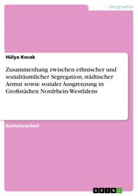 Zusammenhang zwischen ethnischer und sozialräumlicher Segregation, städtischer Armut sowie sozialer Ausgrenzung in Großstädten Nordrhein-Westfalens - Hülya Kocak - E-Book