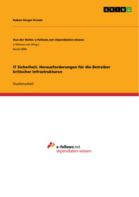IT Sicherheit. Herausforderungen für die Betreiber kritischer Infrastrukturen - Ruben-Sergei Kraatz - E-Book