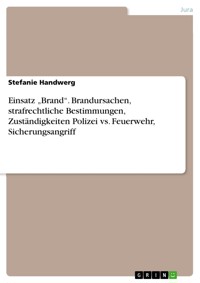 Einsatz „Brand“. Brandursachen, strafrechtliche Bestimmungen, Zuständigkeiten Polizei vs. Feuerwehr, Sicherungsangriff - Stefanie Handwerg - E-Book