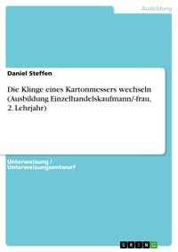 Die Klinge eines Kartonmessers wechseln (Ausbildung Einzelhandelskaufmann/-frau, 2. Lehrjahr) - Daniel Steffen - E-Book