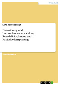 Finanzierung und Unternehmensentwicklung. Rentabilitätsplanung und Kapitalbedarfsplanung - Lena Falkenbergh - E-Book