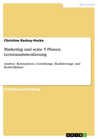 Marketing und seine 5 Phasen. Lernzusammenfassung - Christine Rackey-Hocke - E-Book
