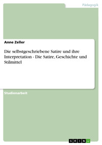 Die selbstgeschriebene Satire und ihre Interpretation - Die Satire, Geschichte und Stilmittel - Anne Zeller - E-Book