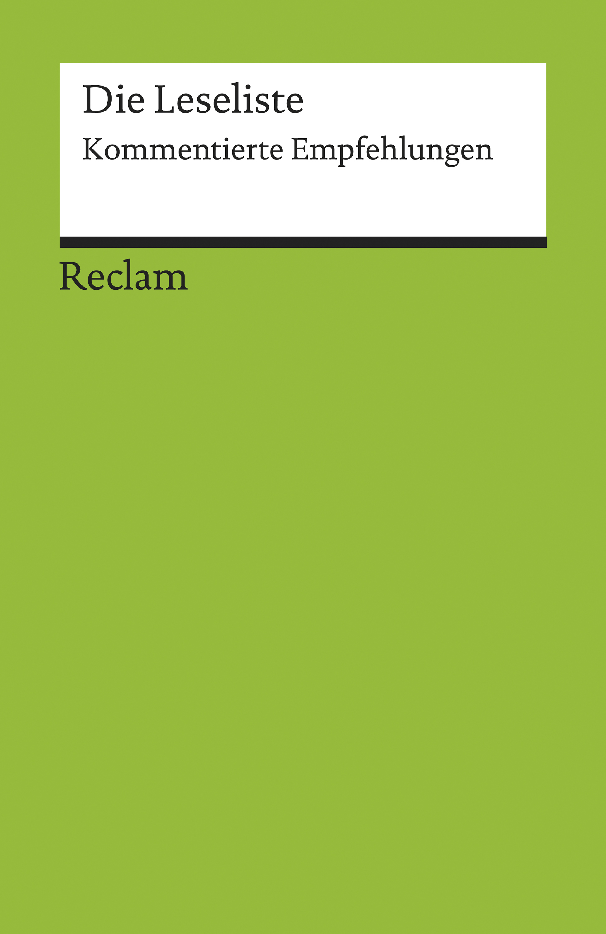 Die Leseliste - - E-Book