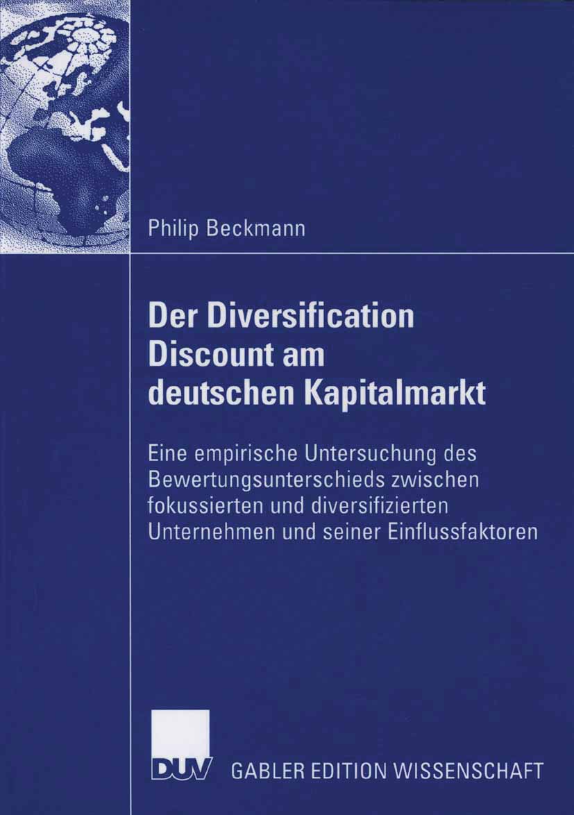 Der Diversification Discount am deutschen Kapitalmarkt - Philip Beckmann - E-Book