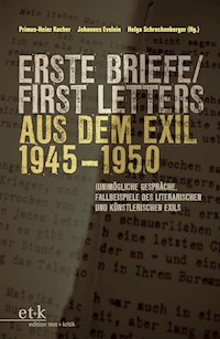 Erste Briefe / First Letters aus dem Exil 1945-1950 -  - E-Book