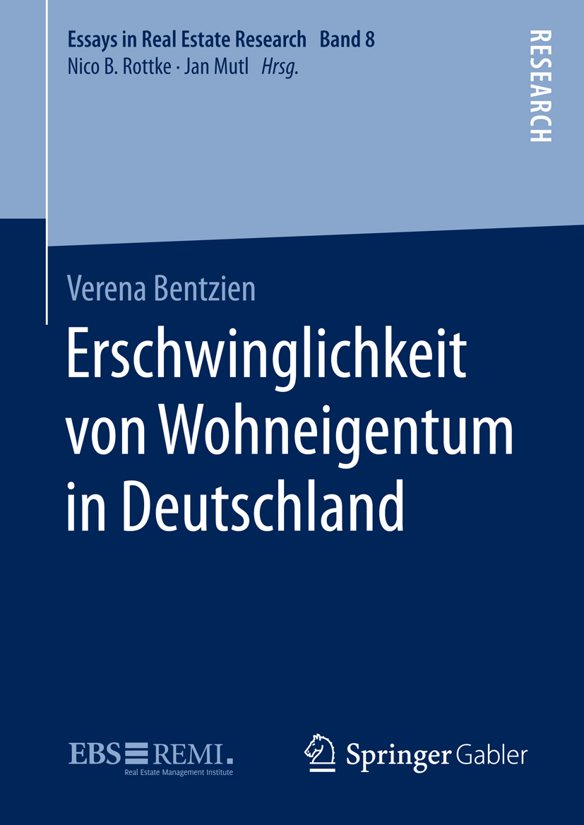 Erschwinglichkeit von Wohneigentum in Deutschland - Verena Bentzien - E-Book