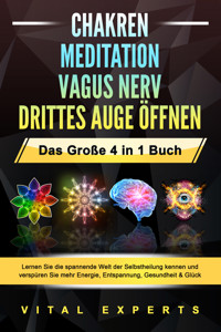 CHAKREN | MEDITATION | VAGUS NERV | DRITTES AUGE ÖFFNEN - Das Große 4 in 1 Buch: Lernen Sie die spannende Welt der Selbstheilung kennen und verspüren Sie mehr Energie, Entspannung, Gesundheit & Glück - Vital Experts - E-Book