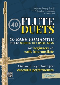 40 Flute Duets for Beginners and Early Intermediate - 10 Easy Romantic Pieces Scored in 4 Basic Keys - Johannes Brahms - E-Book