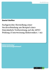 Fachgerechte Herstellung einer Steckverbindung am Beispiel eines Datenkabels. Vorbereitung auf die AEVO Prüfung (Unterweisung Elektroniker / -in) - Daniel Steffen - E-Book