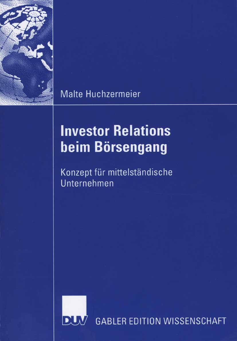 Investor Relations beim Börsengang - Malte Huchzermeier - E-Book