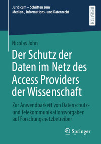 Der Schutz der Daten im Netz des Access Providers der Wissenschaft - Nicolas John - E-Book