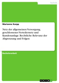 Netz der allgemeinen Versorgung, geschlossenes Verteilernetz und Kundenanlage. Rechtliche Relevanz der Abgrenzung und Folgen - Marianne Karpp - E-Book