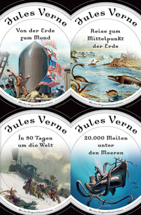 20000 Meilen unter dem Meer, Reise zum Mittelpunkt der Erde, In 80 Tagen um die Welt, Von der Erde zum Mond (4in1-Bundle) - Jules Verne. - E-Book