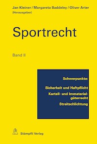 Sportrecht, Band II - Sylvia Anthamatten-Büchi - E-Book