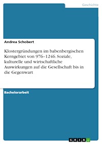 Klostergründungen im babenbergischen Kerngebiet von 976–1246. Soziale, kulturelle und wirtschaftliche Auswirkungen auf die Gesellschaft bis in die Gegenwart - Andrea Schobert - E-Book
