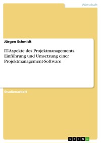 IT-Aspekte des Projektmanagements. Einführung und Umsetzung einer Projektmanagement-Software - Jürgen Schmidt - E-Book
