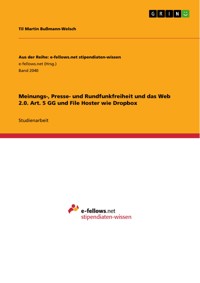 Meinungs-, Presse- und Rundfunkfreiheit und das Web 2.0. Art. 5 GG und File Hoster wie Dropbox - Til Martin Bußmann-Welsch - E-Book