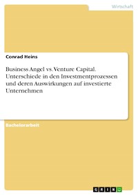 Business Angel vs. Venture Capital. Unterschiede in den Investmentprozessen und deren Auswirkungen auf investierte Unternehmen - Conrad Heins - E-Book