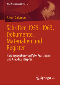 Schriften 1955-1963, Dokumente, Materialien und Register - Albert Salomon - E-Book