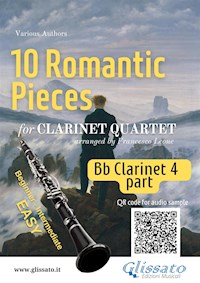 Bb Clarinet 4 part of "10 Romantic Pieces" for Clarinet Quartet - Johannes Brahms - E-Book