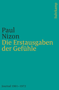 Die Erstausgaben der Gefühle - Paul Nizon - E-Book