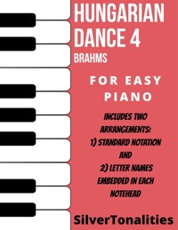 Hungarian Dance Number 4 Easy Piano Sheet Music Combo - SilverTonaities - E-Book